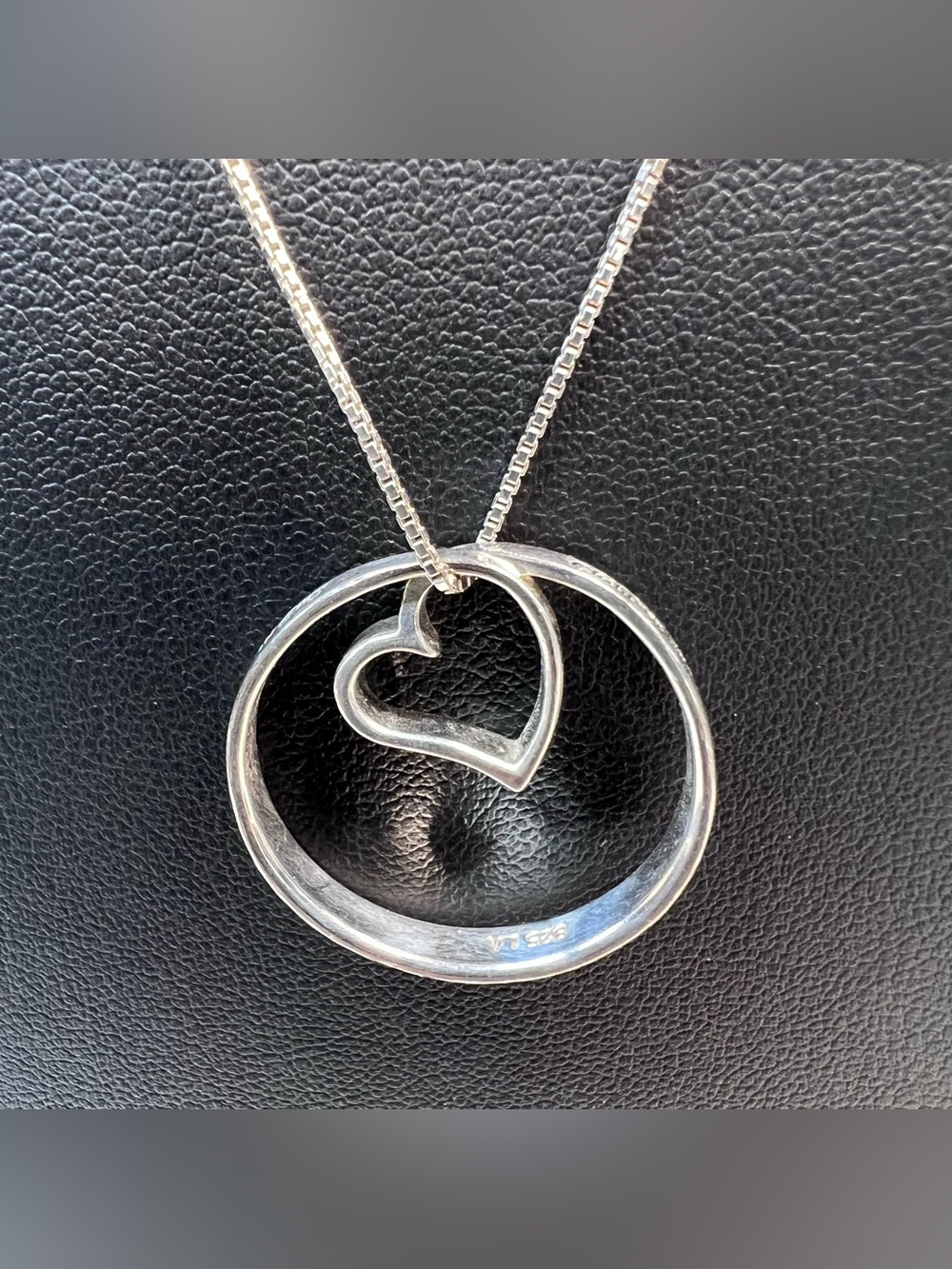 Sterling Silver Mother Child Heart Pendant
